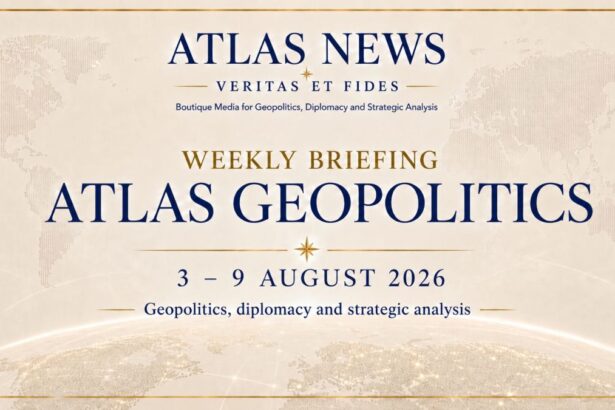 Atlas Geopolitical Brief, 3–9 August 2026 – five key dossiers covering the Red Sea, Black Sea, China, NATO 3.0 and the Mecca Pact.