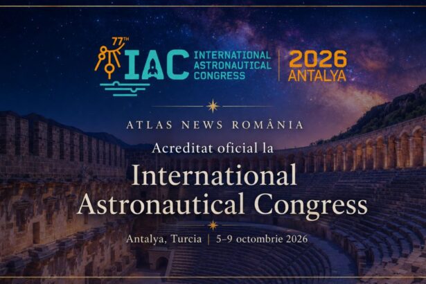 Congresul Internațional de Astronautică IAC 2026 Antalya — acreditare de presă Atlas News România acordată de Federația Internațională de Astronautică