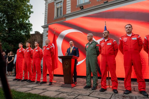 Türkiye’s Victory Day reception at the Turkish Embassy in Bucharest, attended by Romanian officials, diplomats and Turkish Stars pilots.