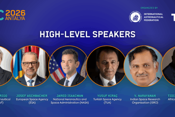 Vorbitorii principali anunțați pentru Congresul Astronautic Internațional IAC 2026 de la Antalya, reprezentând IAF, ESA, NASA, agenția spațială a Turciei, ISRO și Agenția Spațială Africană
