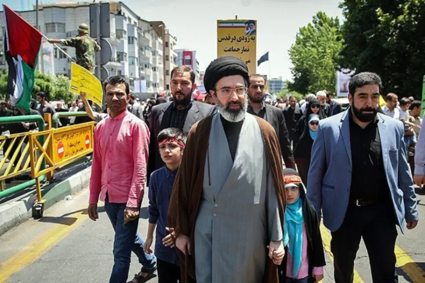 Mojtaba Khamenei and his children in Quds Day 1397 1 1