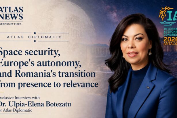 Dr. Ulpia-Elena Botezatu – Atlas News Romania interview on space security, Europe’s strategic autonomy and Romania’s role at IAC 2026