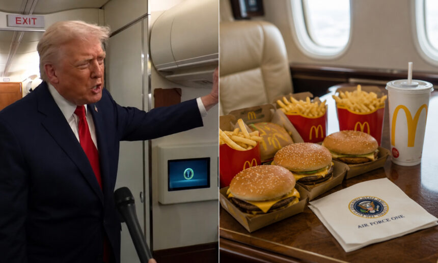 ce mananca donald trump in timpul deplasarilor burgerii de la mcdonalds nelipsiti din air force one 6a80b21236040