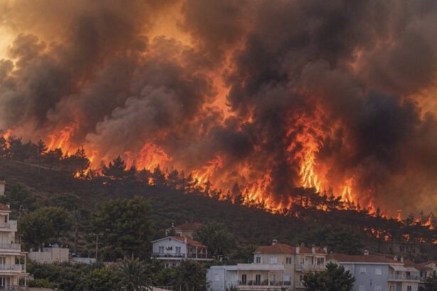 un nou incendiu de padure ameninta atena viteza vantului peste 70 km h 6a79967a096f7