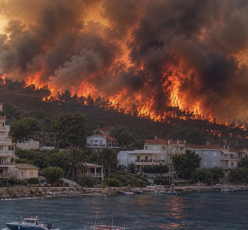 un nou incendiu de padure ameninta atena viteza vantului peste 70 km h 6a79967a096f7