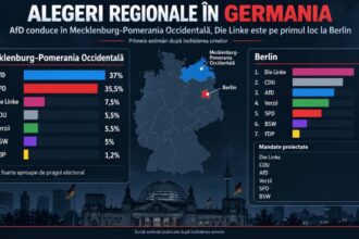AfD pe primul loc in Mecklenburg Pomerania Occidentala Die Linke conduce la Berlin. CDU sufera pierderi severe