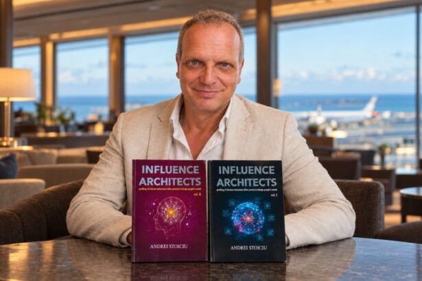 Dr Andrei Soiciu cu volumele Influence Architects