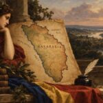 Malurile raului Prut granita dintre Romania si Republica Moldova in lumina diminetii