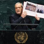 Președintele Iranului, Masoud Pezeshkian, susține discursul la Adunarea Generală a ONU de la New York
