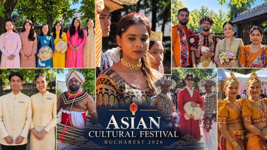 Asian Cultural Festival 2026 at the Dimitrie Gusti National Village Museum in Bucharest, bringing together 13 Asian countries through cultural diplomacy.