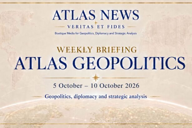 Atlas News weekly geopolitical briefing cover for 5–10 October 2026, featuring a world map and the Atlas Geopolitic title.