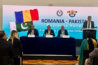 Participanți la Forumul de Afaceri Pakistan–România, desfășurat la sediul CCIR din București, la 6 octombrie 2026