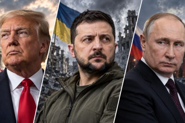Triptych of Leaders Amid Global Tensions