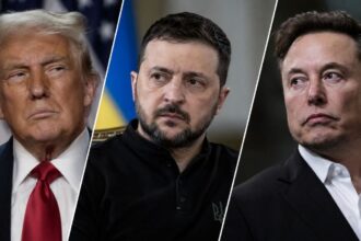 Donald Trump, Volodimir Zelenski și Elon Musk, în contextul tensiunilor dintre Washington și Kiev și al propunerii unui armistițiu energetic între Ucraina și Rusia.