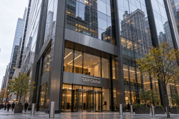 Sediul S&P Global Ratings, agenția care a menținut ratingul suveran al României la BBB- cu perspectivă negativă.
